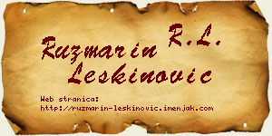 Ruzmarin Leškinović vizit kartica